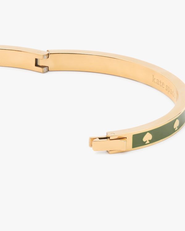 Kate Spade Spot The Spade Enamel Hinged Bangle