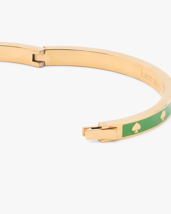 Kate Spade Spot The Spade Enamel Hinged Bangle