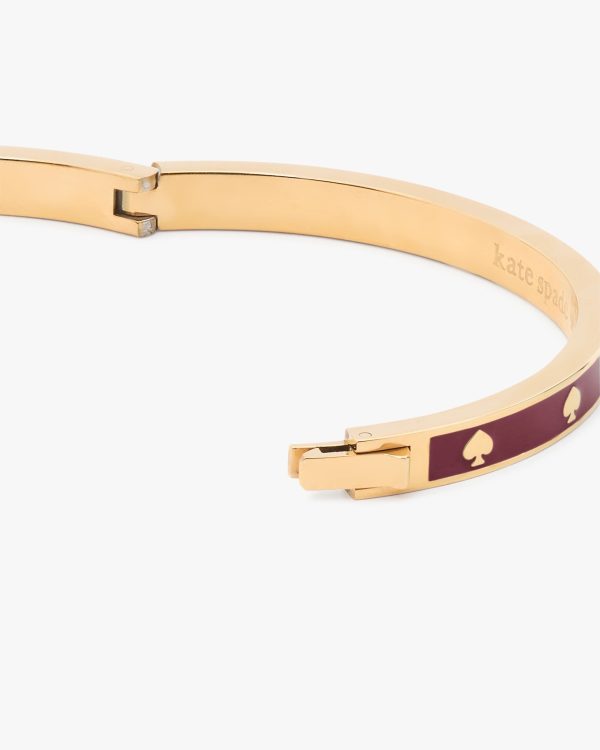 Kate Spade Spot The Spade Enamel Hinged Bangle