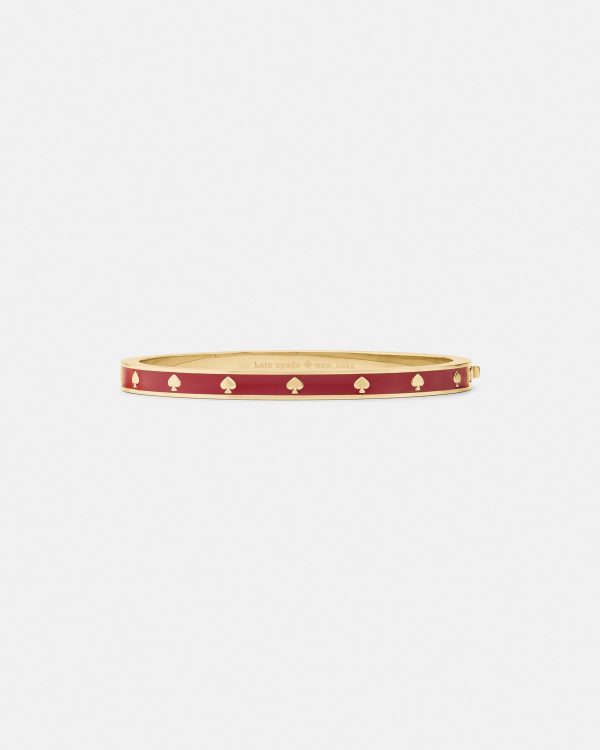 Kate Spade Spot The Spade Enamel Hinged Bangle
