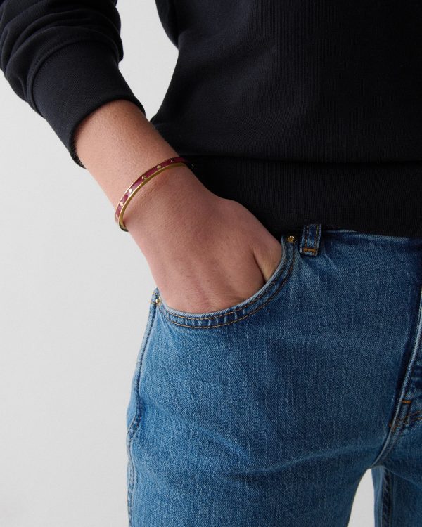 Kate Spade Spot The Spade Enamel Hinged Bangle