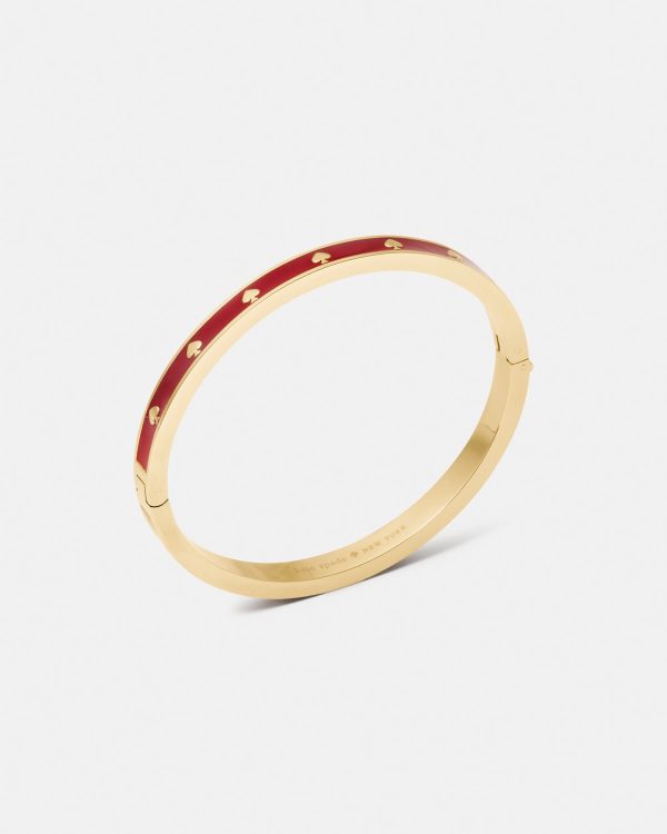 Kate Spade Spot The Spade Enamel Hinged Bangle