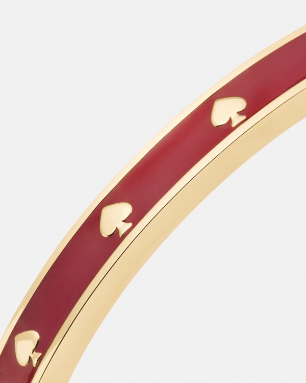 Kate Spade Spot The Spade Enamel Hinged Bangle