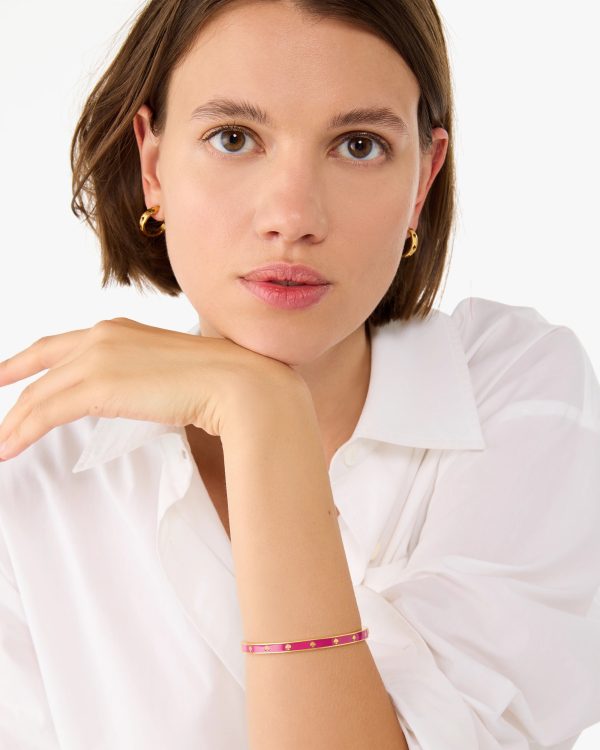 Kate Spade Spot The Spade Enamel Hinged Bangle