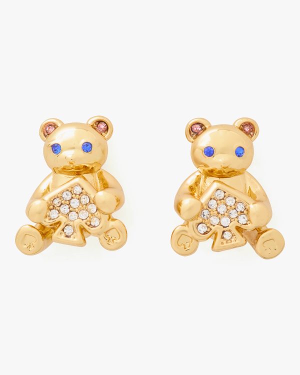 Kate Spade Oh What Fun Spade Teddy Bear Studs