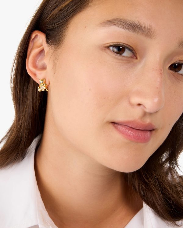 Kate Spade Oh What Fun Spade Teddy Bear Studs