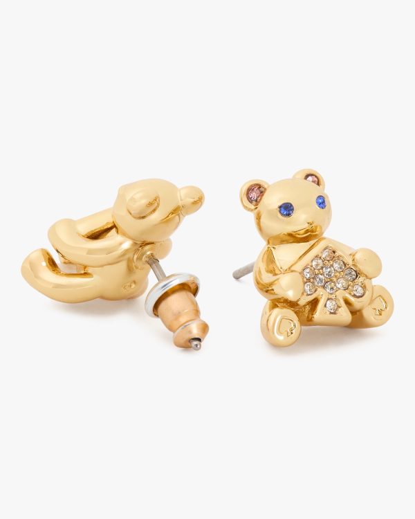 Kate Spade Oh What Fun Spade Teddy Bear Studs