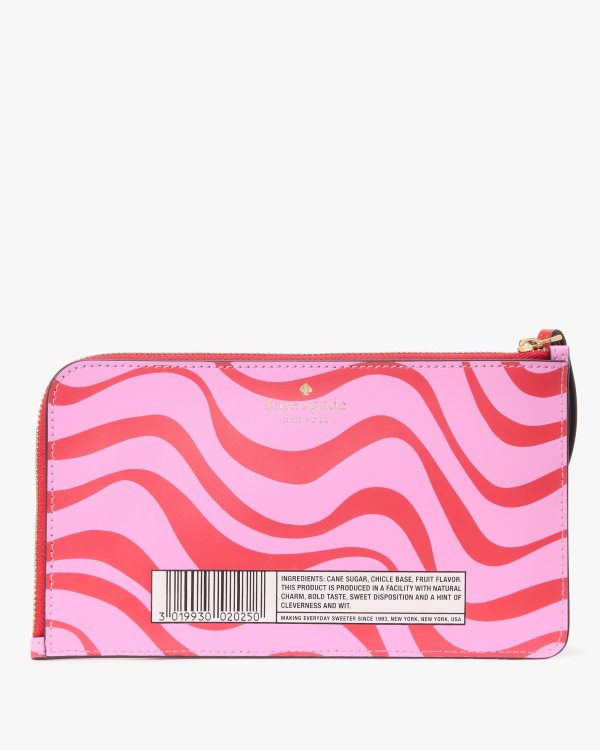 Kate Spade Bubble Gum Medium L-Zip Wristlet