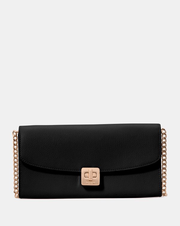 Kate Spade Phoebe Refined Grain Leather Turnlock Wallet On A Chain
