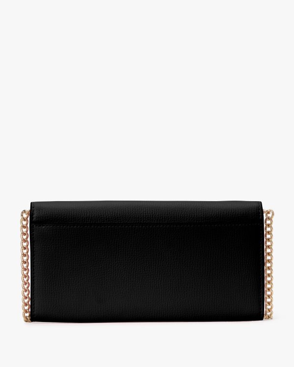 Kate Spade Phoebe Refined Grain Leather Turnlock Wallet On A Chain