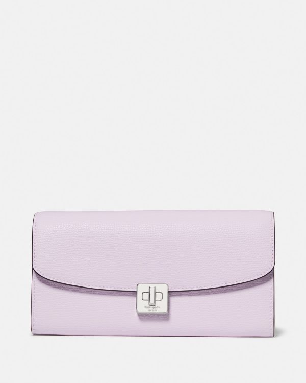Kate Spade Phoebe Refined Grain Leather Turnlock Wallet On A Chain