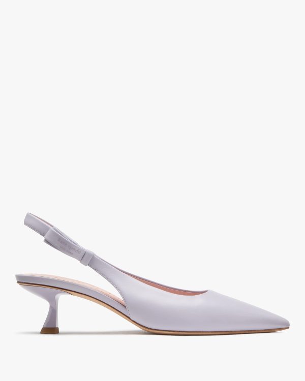 Kate Spade Riley Slingback Smooth Leather Kitten Heel