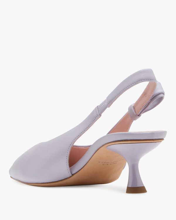 Kate Spade Riley Slingback Smooth Leather Kitten Heel