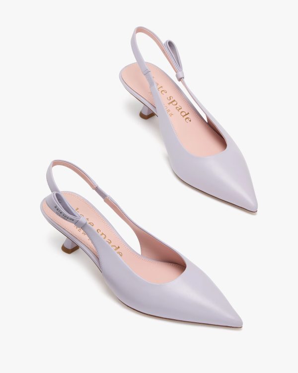 Kate Spade Riley Slingback Smooth Leather Kitten Heel