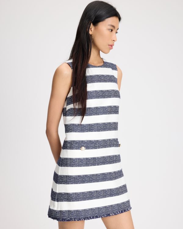 Kate Spade Sailor Stripe Tweed Shift Dress