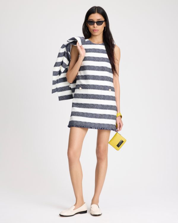 Kate Spade Sailor Stripe Tweed Shift Dress