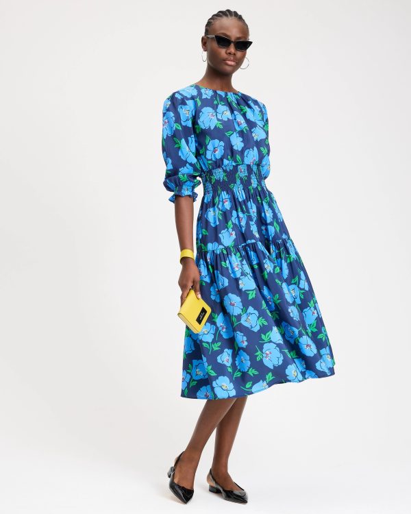 Kate Spade Springtime Blooms Smocked Dress