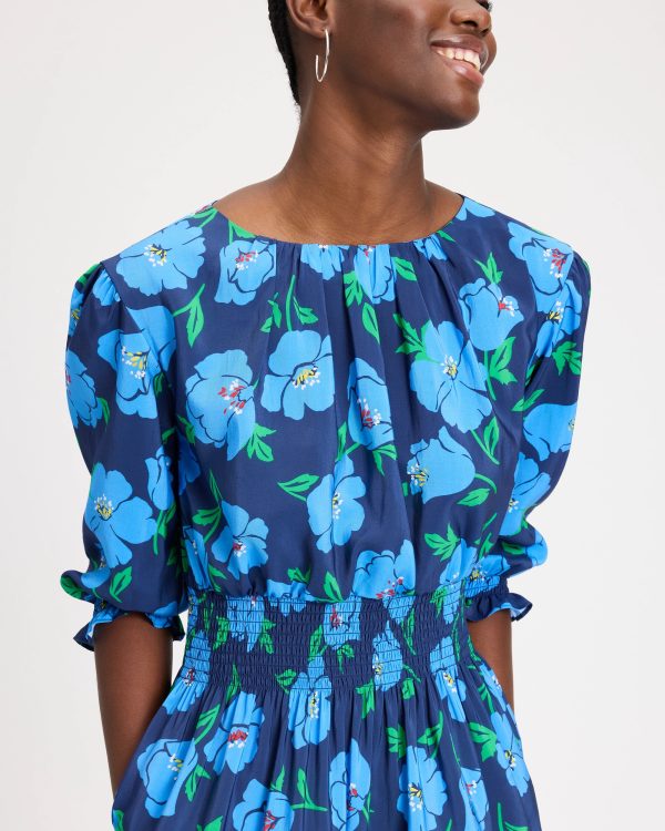 Kate Spade Springtime Blooms Smocked Dress
