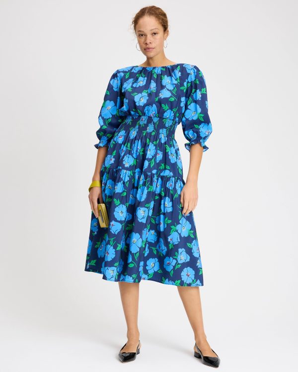 Kate Spade Springtime Blooms Smocked Dress