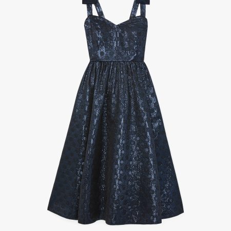 Kate Spade Breezy Dot Shimmer Brocade Dress