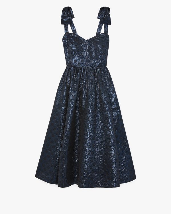 Kate Spade Breezy Dot Shimmer Brocade Dress