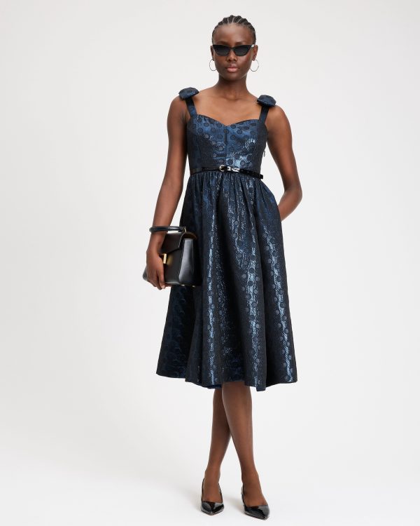 Kate Spade Breezy Dot Shimmer Brocade Dress