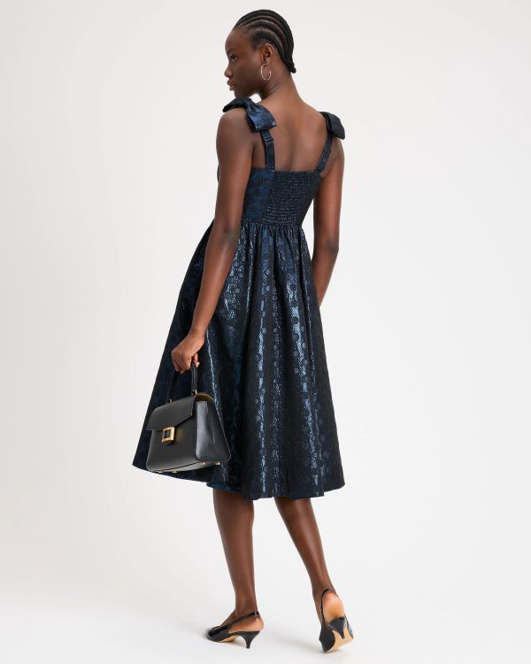 Kate Spade Breezy Dot Shimmer Brocade Dress