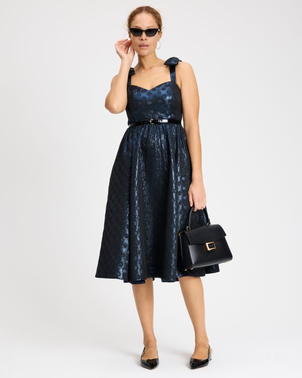 Kate Spade Breezy Dot Shimmer Brocade Dress