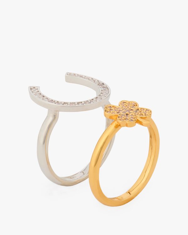Kate Spade Lucky Charm Stacking Ring Set