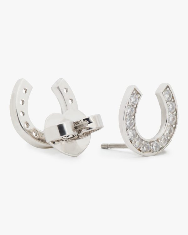 Kate Spade Lucky Charm Pavé Horseshoe Studs