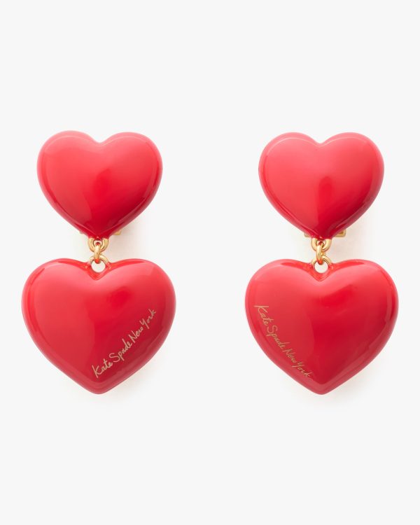 Kate Spade Heart You Double Drop Earrings