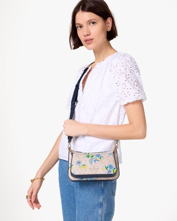 Kate Spade Duet Spade Flower Floral Crossbody