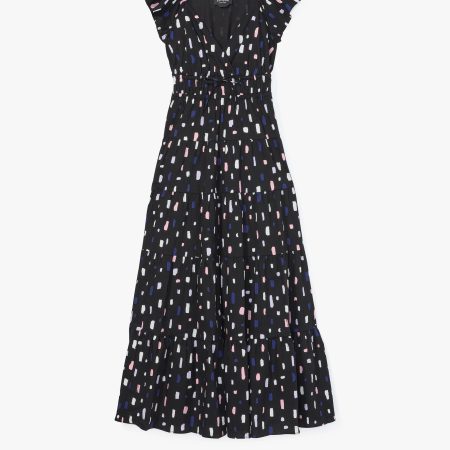 Kate Spade Painterly Strokes Flutter Sleeve Dress