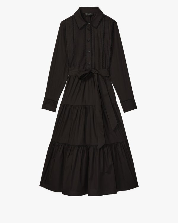 Kate Spade Pintuck Tiered Shirt Dress