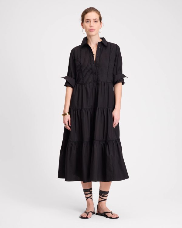 Kate Spade Pintuck Tiered Shirt Dress
