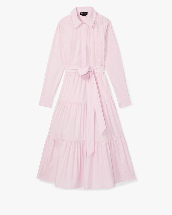 Kate Spade Pintuck Tiered Shirt Dress