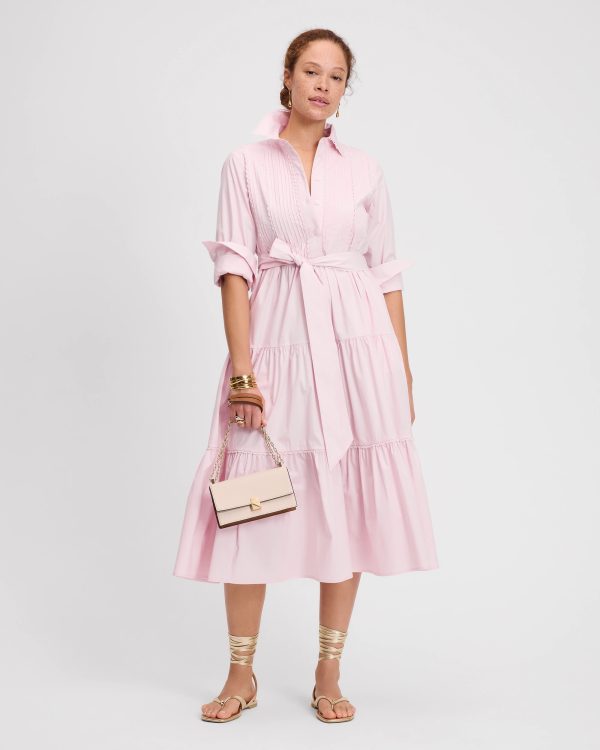 Kate Spade Pintuck Tiered Shirt Dress