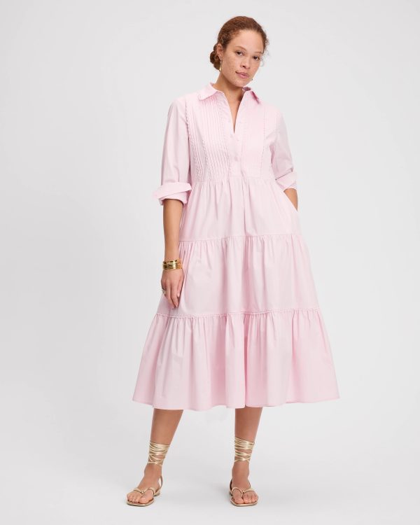 Kate Spade Pintuck Tiered Shirt Dress