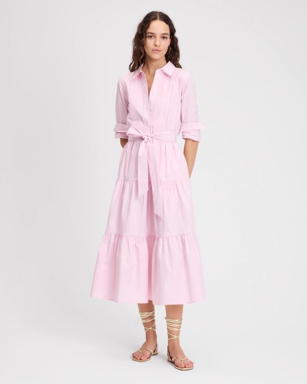 Kate Spade Pintuck Tiered Shirt Dress