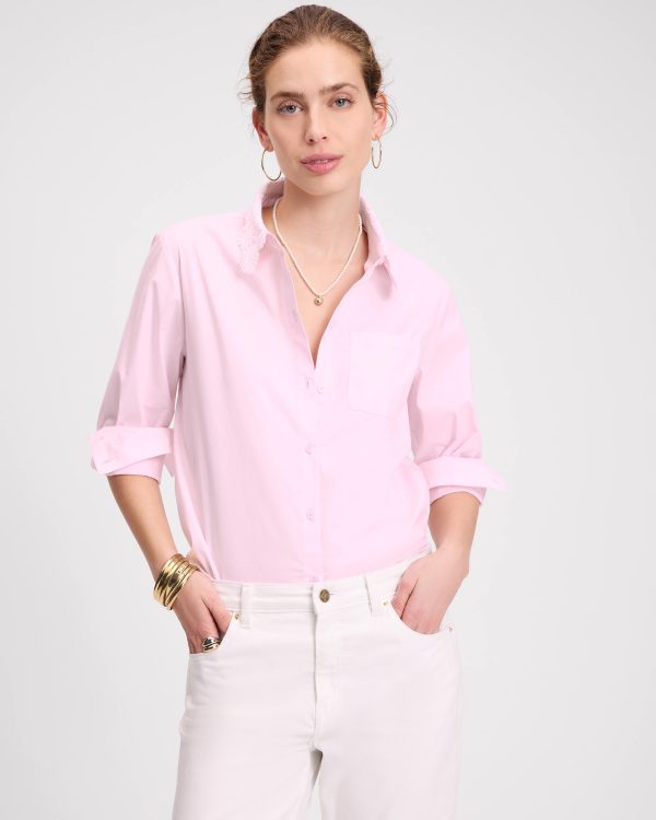 Kate Spade Daisy Lace Collar Button Up Shirt