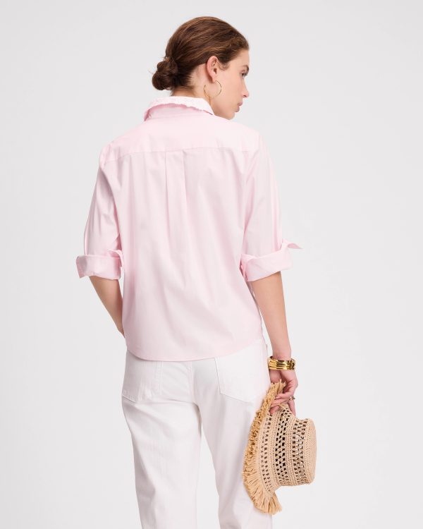 Kate Spade Daisy Lace Collar Button Up Shirt