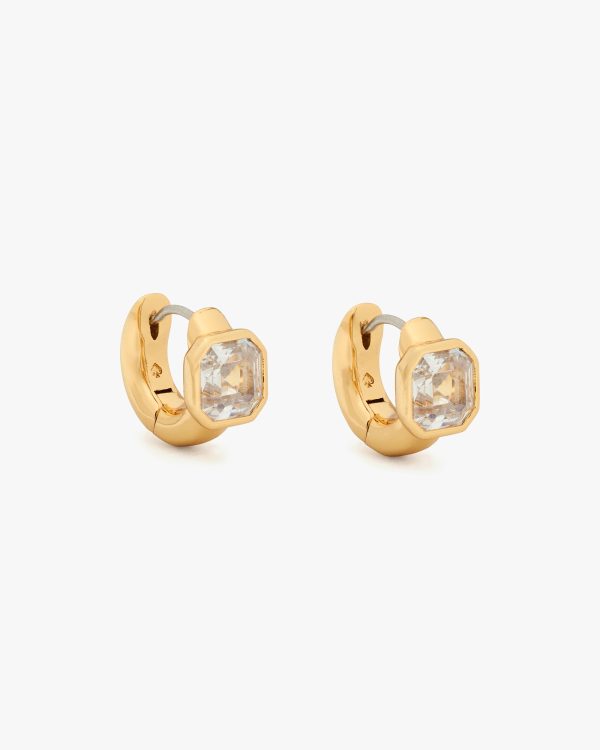 Kate Spade Keep Sparkling Asscher Huggies