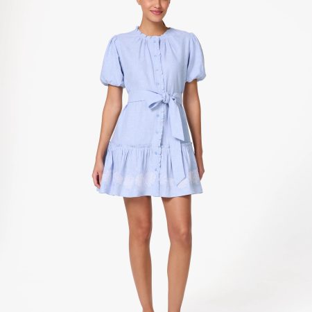 Kate Spade Embroidered Chambray Shirt Dress