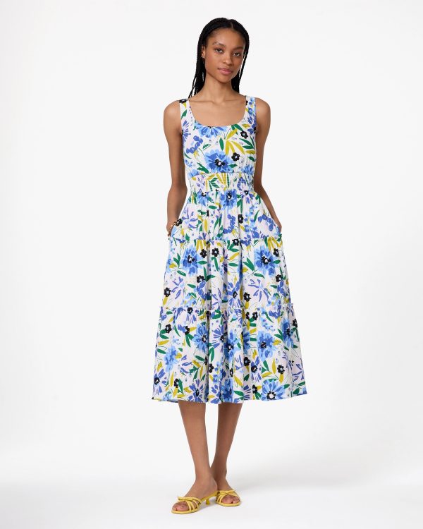 Kate Spade Festive Floral Tiered Dress