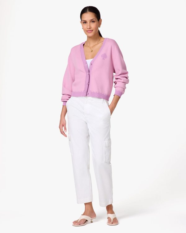 Kate Spade Scallop Spade Logo Cardigan