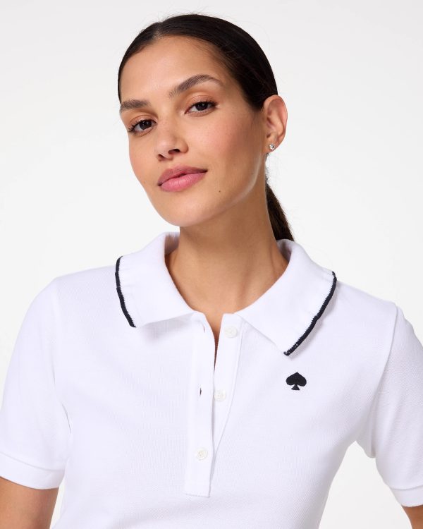 Kate Spade Ruffle Logo Polo Shirt