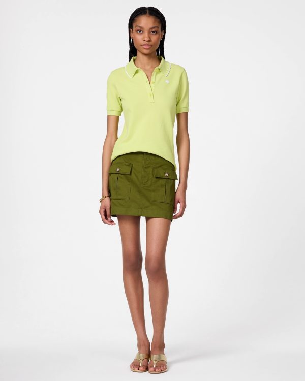 Kate Spade Ruffle Logo Polo Shirt