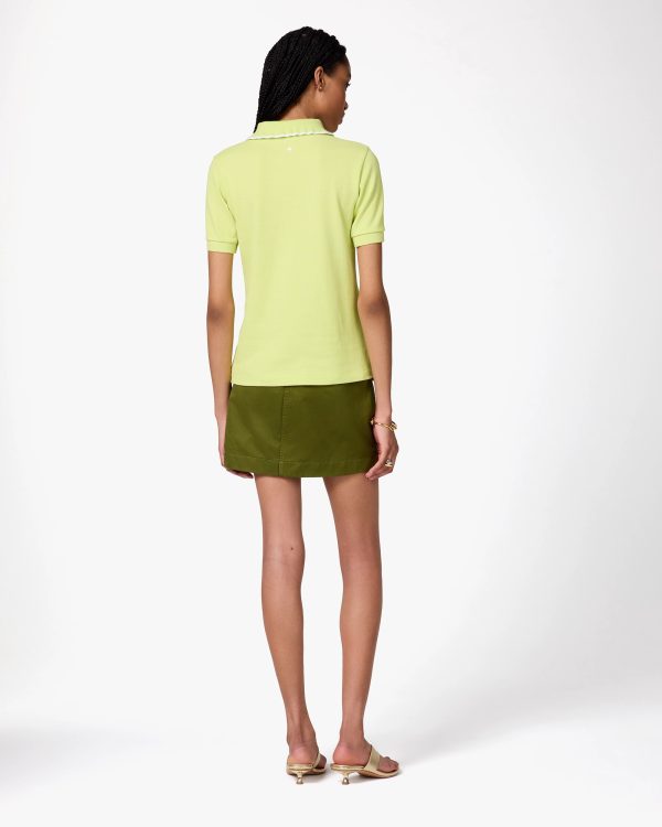 Kate Spade Ruffle Logo Polo Shirt