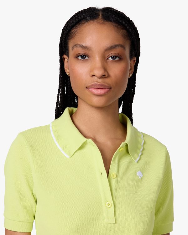 Kate Spade Ruffle Logo Polo Shirt
