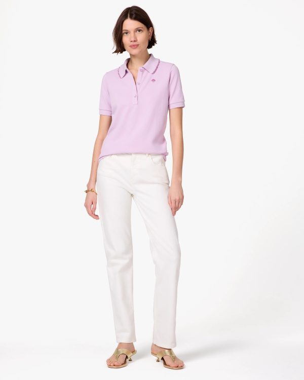 Kate Spade Ruffle Logo Polo Shirt